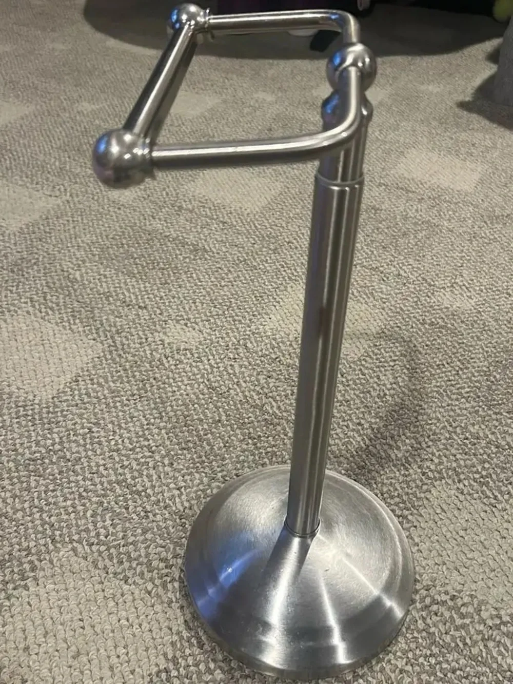 Telescoping Pivoting Freestanding Toilet Paper Holder, Adjustable Height